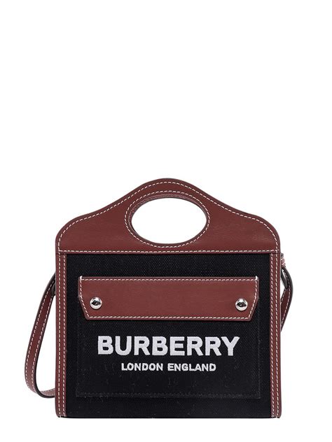 burberry logo printed tote bag